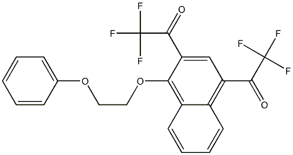 2,4-Bis(trifluoroacetyl)-1-[2-(phenoxy)ethoxy]naphthalene Struktur