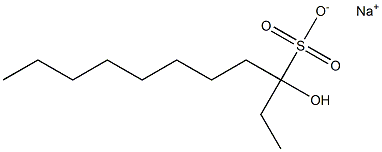 3-Hydroxyundecane-3-sulfonic acid sodium salt Struktur