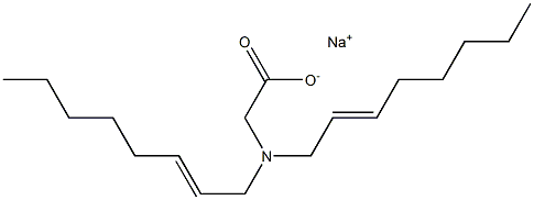 N,N-Di(2-octenyl)glycine sodium salt Struktur