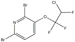 2-Bromo-3-(2-chloro-1,1,2-trifluoroethoxy)-6-bromopyridine Struktur