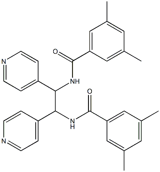 N,N'-[1,2-Bis(4-pyridinyl)-1,2-ethanediyl]bis(3,5-dimethylbenzamide) Struktur