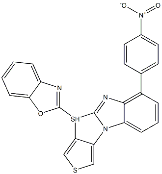 1-(Benzoxazol-2-yl)-3-(4-nitrophenyl)thieno[3',4':4,5]thiazolo[3,2-a]benzimidazole Struktur