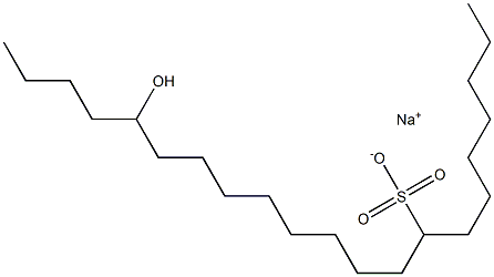 17-Hydroxyhenicosane-8-sulfonic acid sodium salt Struktur