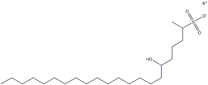 6-Hydroxydocosane-2-sulfonic acid potassium salt Struktur