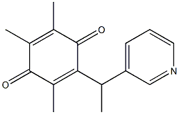 2-[1-(3-Pyridinyl)ethyl]-3,5,6-trimethyl-p-benzoquinone Struktur