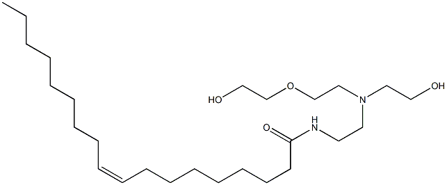 (Z)-N-[2-[[2-(2-Hydroxyethoxy)ethyl](2-hydroxyethyl)amino]ethyl]-9-octadecenamide Struktur