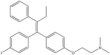 2-[4-[(Z)-1-(4-Iodophenyl)-2-phenyl-1-butenyl]phenoxy]-N,N-dimethylethanamine Struktur