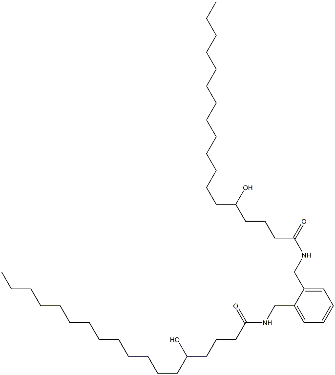 N,N'-(1,2-Phenylenebismethylene)bis(5-hydroxystearamide) Struktur