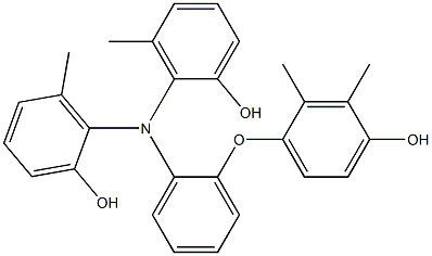 N,N-Bis(2-hydroxy-6-methylphenyl)-2-(4-hydroxy-2,3-dimethylphenoxy)benzenamine Struktur