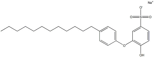 6-Hydroxy-4'-dodecyl[oxybisbenzene]-3-sulfonic acid sodium salt Struktur