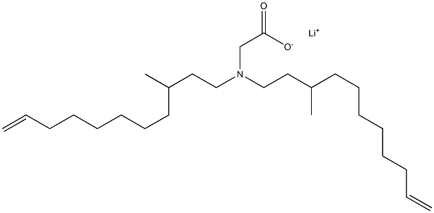 N,N-Bis(3-methyl-10-undecenyl)aminoacetic acid lithium salt Struktur