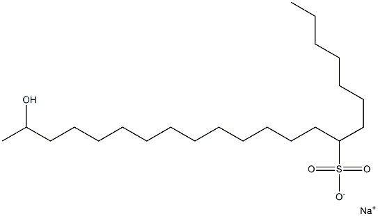 21-Hydroxydocosane-8-sulfonic acid sodium salt Struktur