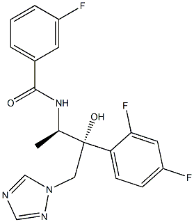 N-[(1R,2R)-2-(2,4-Difluorophenyl)-2-hydroxy-1-methyl-3-(1H-1,2,4-triazol-1-yl)propyl]-3-fluorobenzamide Struktur