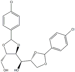 2-O,3-O:5-O,6-O-Bis(4-chlorobenzylidene)-D-glucitol Struktur