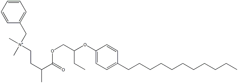 N,N-Dimethyl-N-benzyl-N-[3-[[2-(4-undecylphenyloxy)butyl]oxycarbonyl]butyl]aminium Struktur