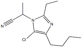 4-Butyl-1-(1-cyanoethyl)-5-chloro-2-ethyl-1H-imidazole Struktur