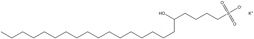 5-Hydroxydocosane-1-sulfonic acid potassium salt Struktur