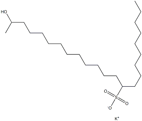 22-Hydroxytricosane-10-sulfonic acid potassium salt Struktur