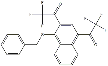 2,4-Bis(trifluoroacetyl)-1-benzylthionaphthalene Struktur