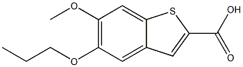 5-Propoxy-6-methoxybenzo[b]thiophene-2-carboxylic acid Struktur