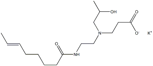 3-[N-(2-Hydroxypropyl)-N-[2-(6-octenoylamino)ethyl]amino]propionic acid potassium salt Struktur