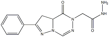 3,3a,4,5-Tetrahydro-4-oxo-2-phenylpyrazolo[1,5-d][1,2,4]triazine-5-acetohydrazide Struktur