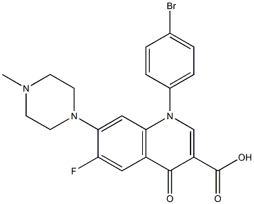 6-Fluoro-1-(4-bromophenyl)-1,4-dihydro-7-(4-methyl-1-piperazinyl)-4-oxoquinoline-3-carboxylic acid Struktur