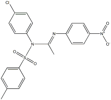 N1-(p-Chlorophenyl)-N1-tosyl-N2-(p-nitrophenyl)acetamidine Struktur