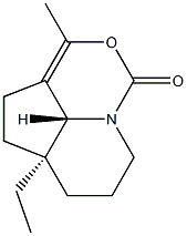 (8aR,8bR)-1,2,5,6,7,8,8a,8b-Octahydro-8a-ethyl-3-methyl-5-oxo-5a-aza-4-oxaacenaphthylene Struktur