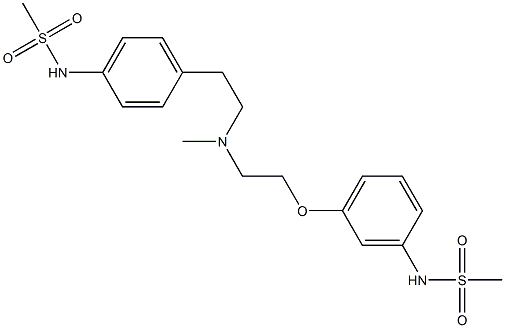 N-[4-[2-[N-Methyl-2-(3-methylsulfonylaminophenoxy)ethylamino]ethyl]phenyl]methanesulfonamide Struktur