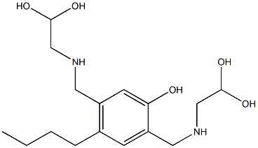 2,5-Bis[[(2,2-dihydroxyethyl)amino]methyl]-4-butylphenol Struktur