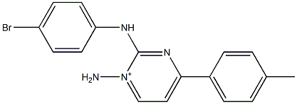 1-(Amino)-2-(4-bromophenylamino)-4-(4-methylphenyl)-1-pyrimidinium Struktur