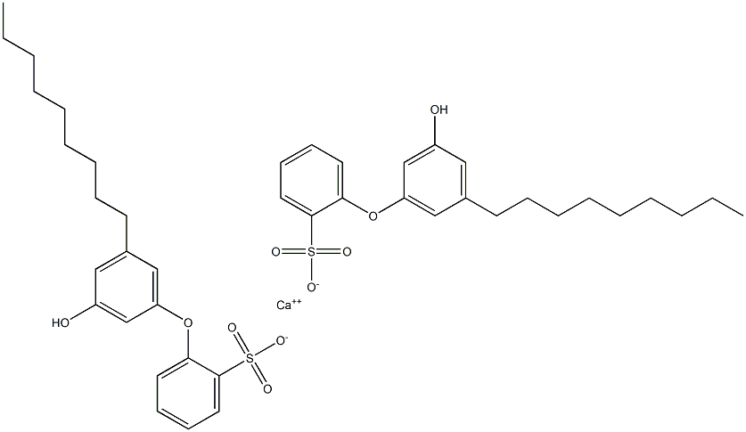 Bis(3'-hydroxy-5'-nonyl[oxybisbenzene]-2-sulfonic acid)calcium salt Struktur