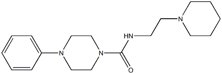 4-Phenyl-N-[2-(1-piperidinyl)ethyl]piperazine-1-carboxamide Struktur