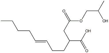 3-(3-Octenyl)succinic acid hydrogen 1-(2-hydroxypropyl) ester Struktur