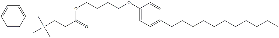 N,N-Dimethyl-N-benzyl-N-[2-[[4-(4-undecylphenyloxy)butyl]oxycarbonyl]ethyl]aminium Struktur