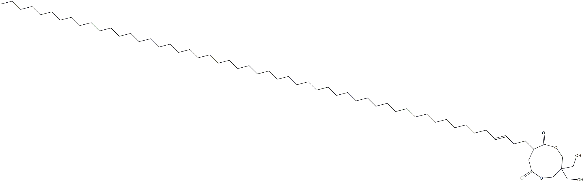 3,3-Bis(hydroxymethyl)-8-(3-tetrapentacontenyl)-1,5-dioxacyclononane-6,9-dione Struktur