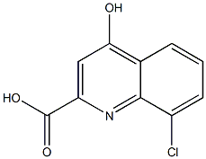 4-Hydroxy-8-chloroquinoline-2-carboxylic acid Struktur