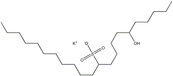 6-Hydroxydocosane-11-sulfonic acid potassium salt Struktur