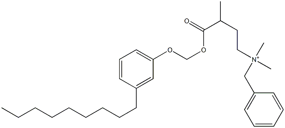 N,N-Dimethyl-N-benzyl-N-[3-[[(3-nonylphenyloxy)methyl]oxycarbonyl]butyl]aminium Struktur