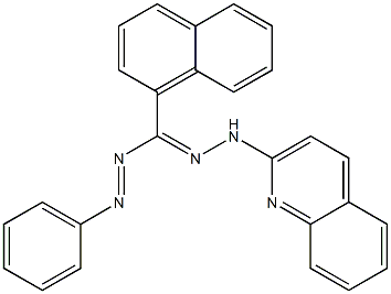 1-(Quinolin-2-yl)-3-(1-naphtyl)-5-phenylformazan Struktur