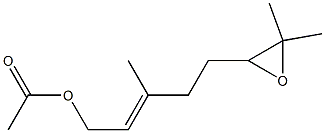 Acetic acid (E)-5-(3,3-dimethyloxiranyl)-3-methyl-2-pentenyl ester Struktur