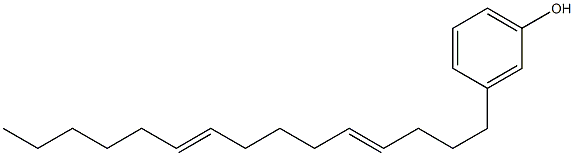 3-(4,9-Pentadecadienyl)phenol Struktur