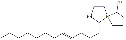 2-(4-Dodecenyl)-1-ethyl-1-(1-hydroxyethyl)-4-imidazoline-1-ium Struktur