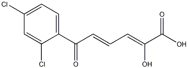 (2Z,4E)-2-Hydroxy-6-(2,4-dichlorophenyl)-6-oxo-2,4-hexadienoic acid Struktur