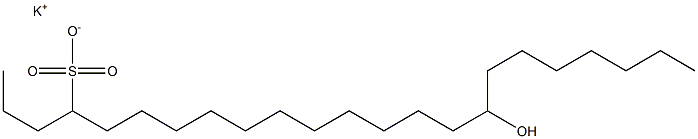 16-Hydroxytricosane-4-sulfonic acid potassium salt Struktur