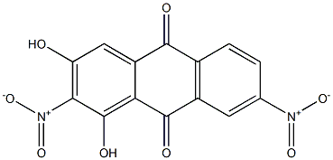 1,3-Dihydroxy-2,7-dinitroanthraquinone Struktur