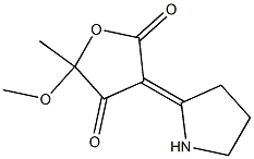 5-Methoxy-5-methyl-3-(2-pyrrolidinylidene)furan-2,4(3H,5H)-dione Struktur