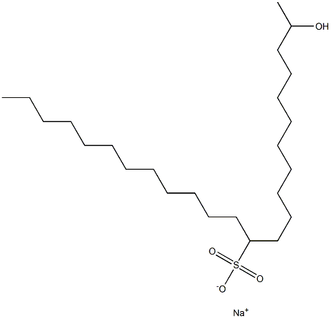 2-Hydroxytetracosane-12-sulfonic acid sodium salt Struktur