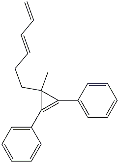 6-(2,3-Diphenyl-1-methyl-2-cyclopropen-1-yl)-1,3-hexadiene Struktur